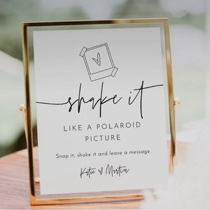 Shake It Like a Polaroid Picture, Photo Guest Book Sign